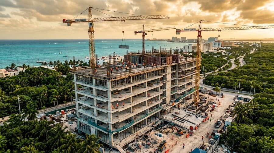 Avance de Obra aérea en Cancún #1