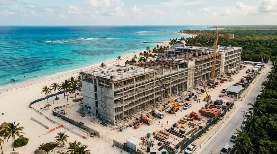 Avance de Obra aérea en Cancún #2
