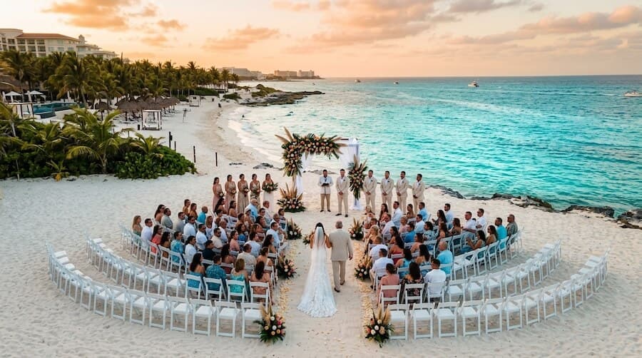 Bodas aérea en Cancún #1