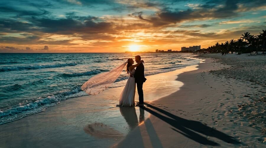Bodas — fotografía aérea 10 en Cancún